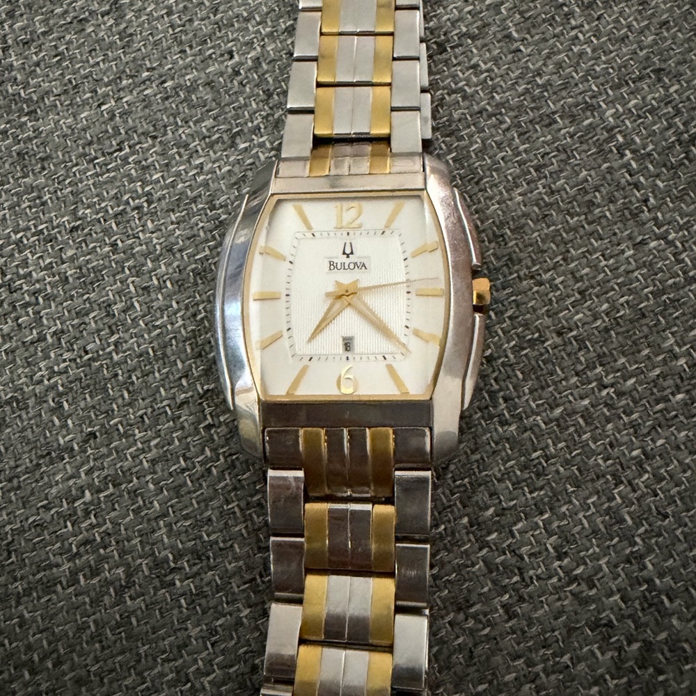 Bulova Two-Tone Silver and Gold Dress Watch